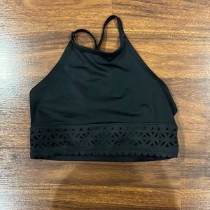 Justice black bikini top